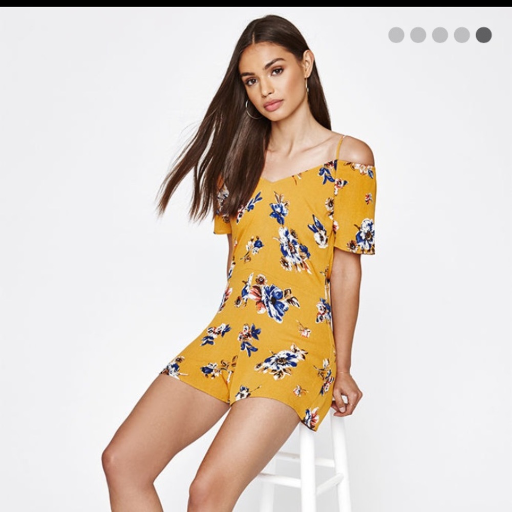 Yellowish romper from pacsun